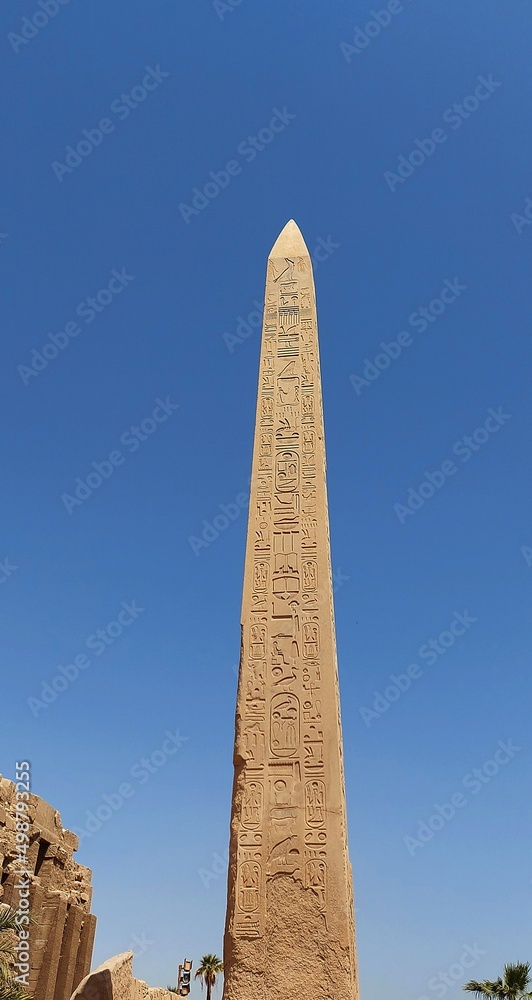 The Obelisk of King Thutmose I, at the Karnak Temple in Luxor, Egypt.