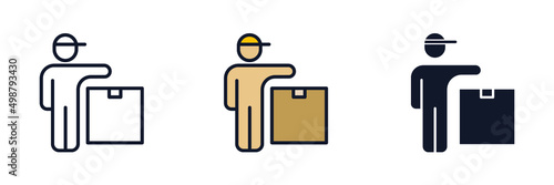 courier icon symbol template for graphic and web design collection logo vector illustration