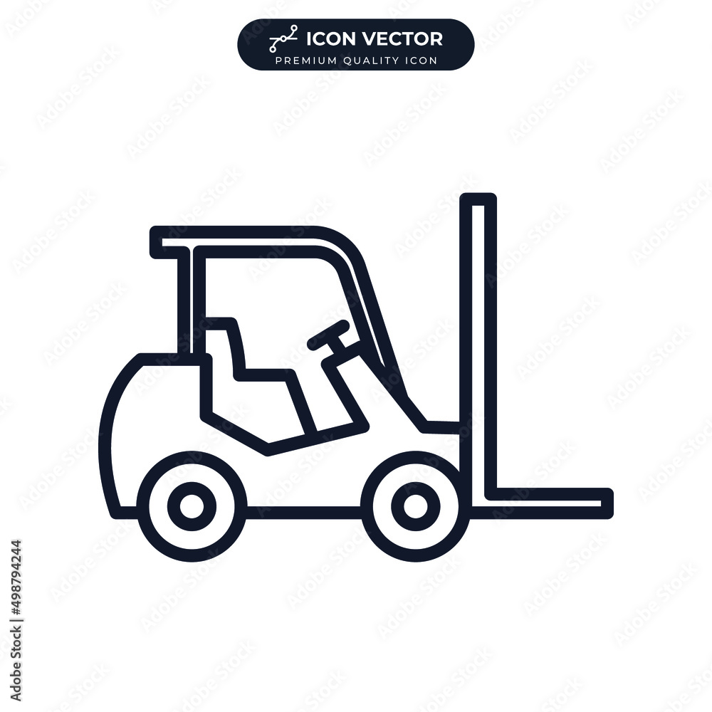 forklift icon symbol template for graphic and web design collection logo vector illustration