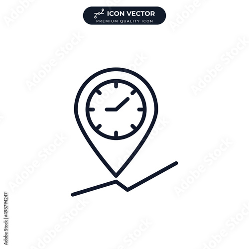 time tracking icon symbol template for graphic and web design collection logo vector illustration