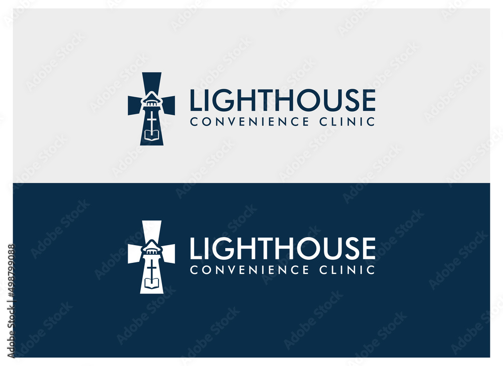 Light House or Harbor Logo. Geometric shape Tower Isolated on Double Background. Flat Vector Logo Design Template Element. Light House or Harbor Logo. Geometric shape Tower Isolated on Double Background. Flat Vector Logo Design Template Element.