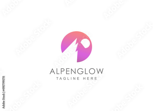 Canvas Print Mountain Logo