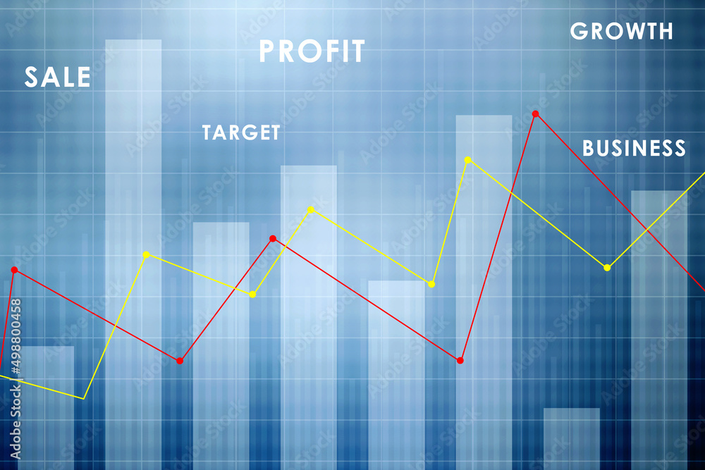 2d rendering Stock market online business concept. business Graph 2d rendering Stock market online business concept. business Graph
