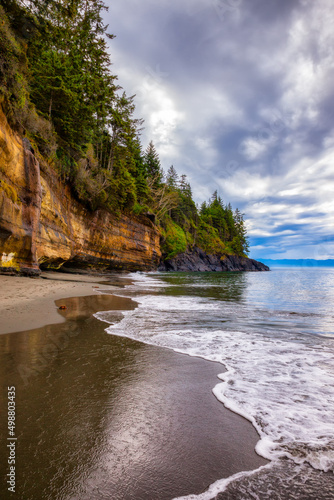 Mystic Beach in Juan de Fuca Provincial Park, Vancouver Island, British Columbia, Canada photo