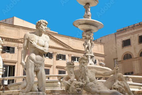 Fontana della Vergogna à Palerme. Sicile 
