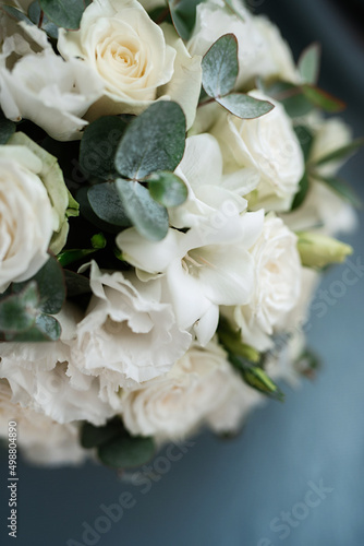 elegant wedding bouquet of fresh natural flowers