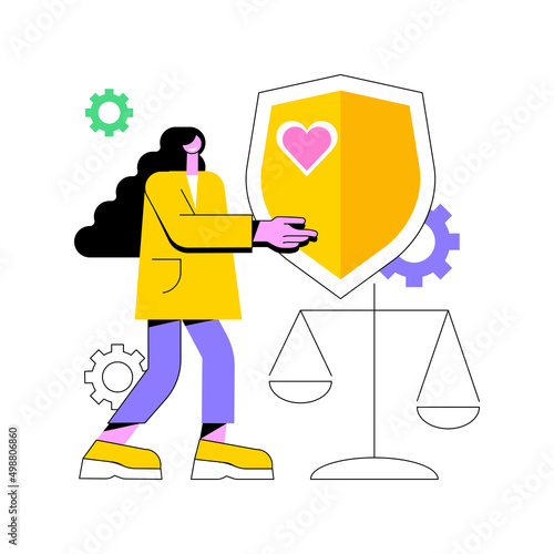 Honesty abstract concept vector illustration. Ethics, honest person, keep promise, corporate core value, emotional honesty, professional quality, straightforward speech, loyalty abstract metaphor.