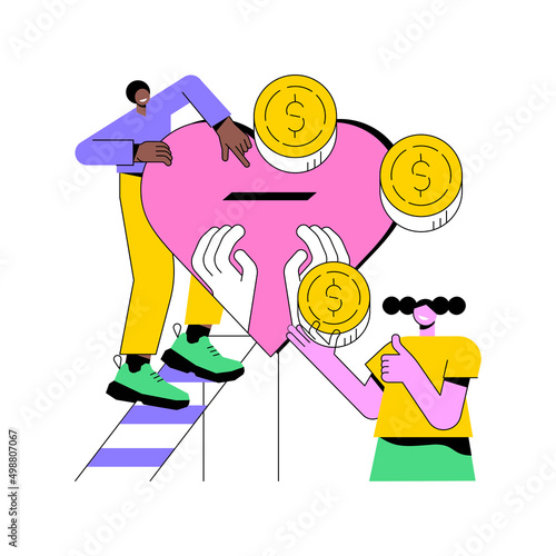 Philanthropy abstract concept vector illustration. Private initiative, generosity, donation fund, monetary gift, financial support, solving public problem, social philanthropy abstract metaphor.