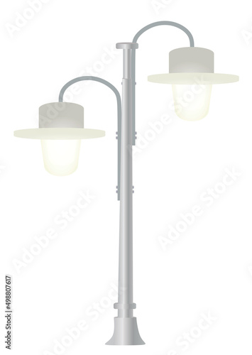 Street ground light.  vector illustration