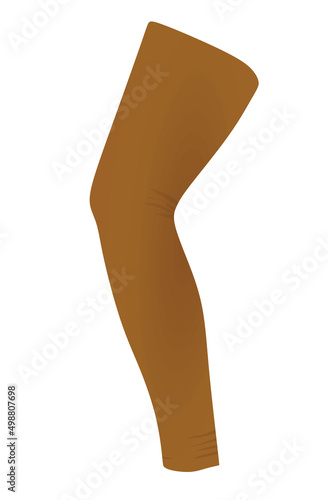 Brown leg support. vector illustration