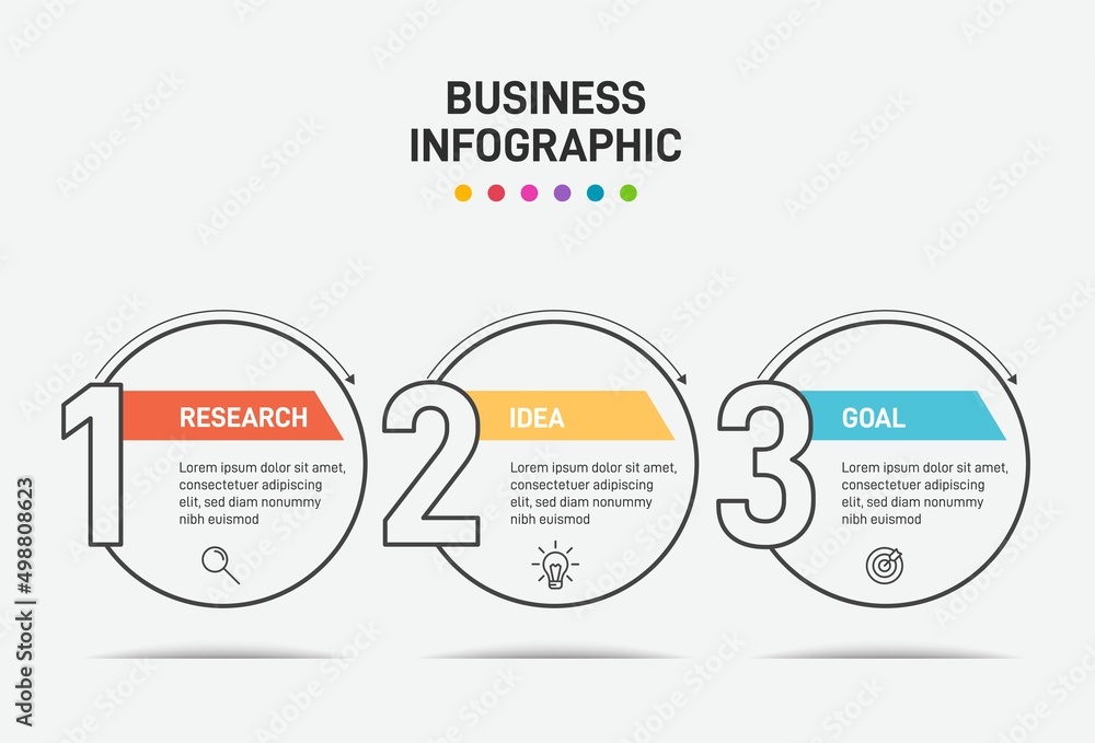 Concept of arrow business model with 3 successive steps. Three colorful graphic elements. Timeline design for brochure, presentation. Infographic design layout. Concept of arrow business model with 3 successive steps. Three colorful graphic elements. Timeline design for brochure, presentation. Infographic design layout.
