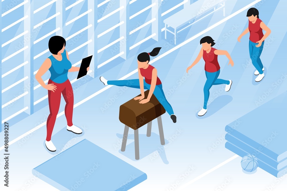 Fototapeta premium Physical Education Lesson Illustration