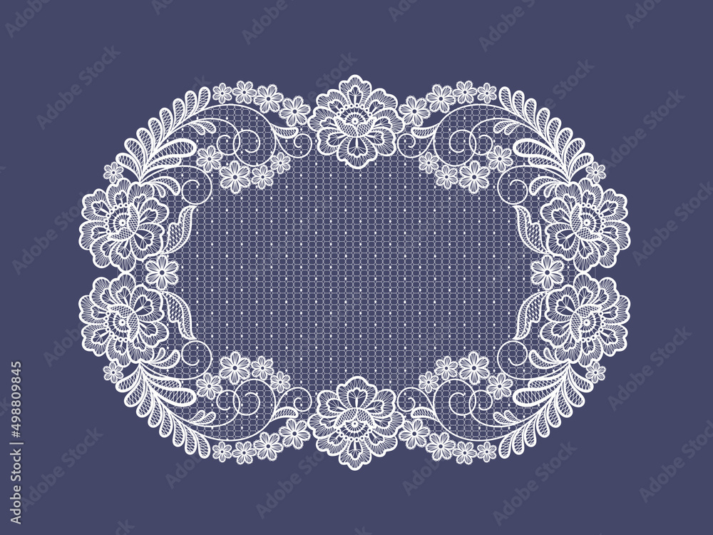 Εκτύπωση καμβά lace flowers decoration element