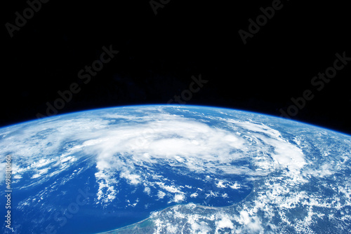 Fototapeta Naklejka Na Ścianę i Meble -  Earth's atmosphere from space. Elements of this image furnished by NASA