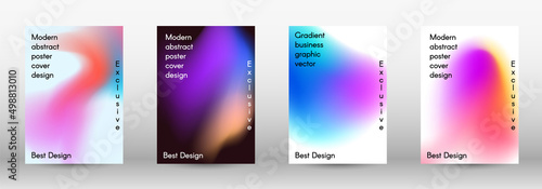 Set for liquid. Holographic abstract backgrounds.  Bright mesh blurred pattern in pink, blue, green tones.  Cover, poster, wallpaper. Colorful abstract texture. Poster design template.