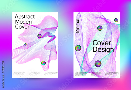 Minimum coverage of a vector. Cover design. Set of modern abstract musical backgrounds. Sound flyer for creating a fashionable cover, banner, poster, booklet...