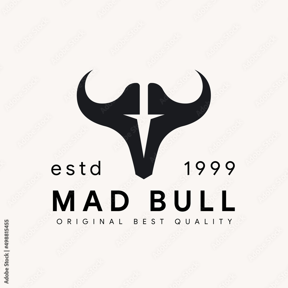 simple buffalo logo concept template simple buffalo logo concept template
