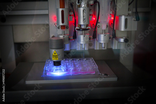 Bioprinting. Medicine ultraviolet polymerization cytology photo