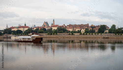 View of the city of Warsaw  Vistula river  Poland