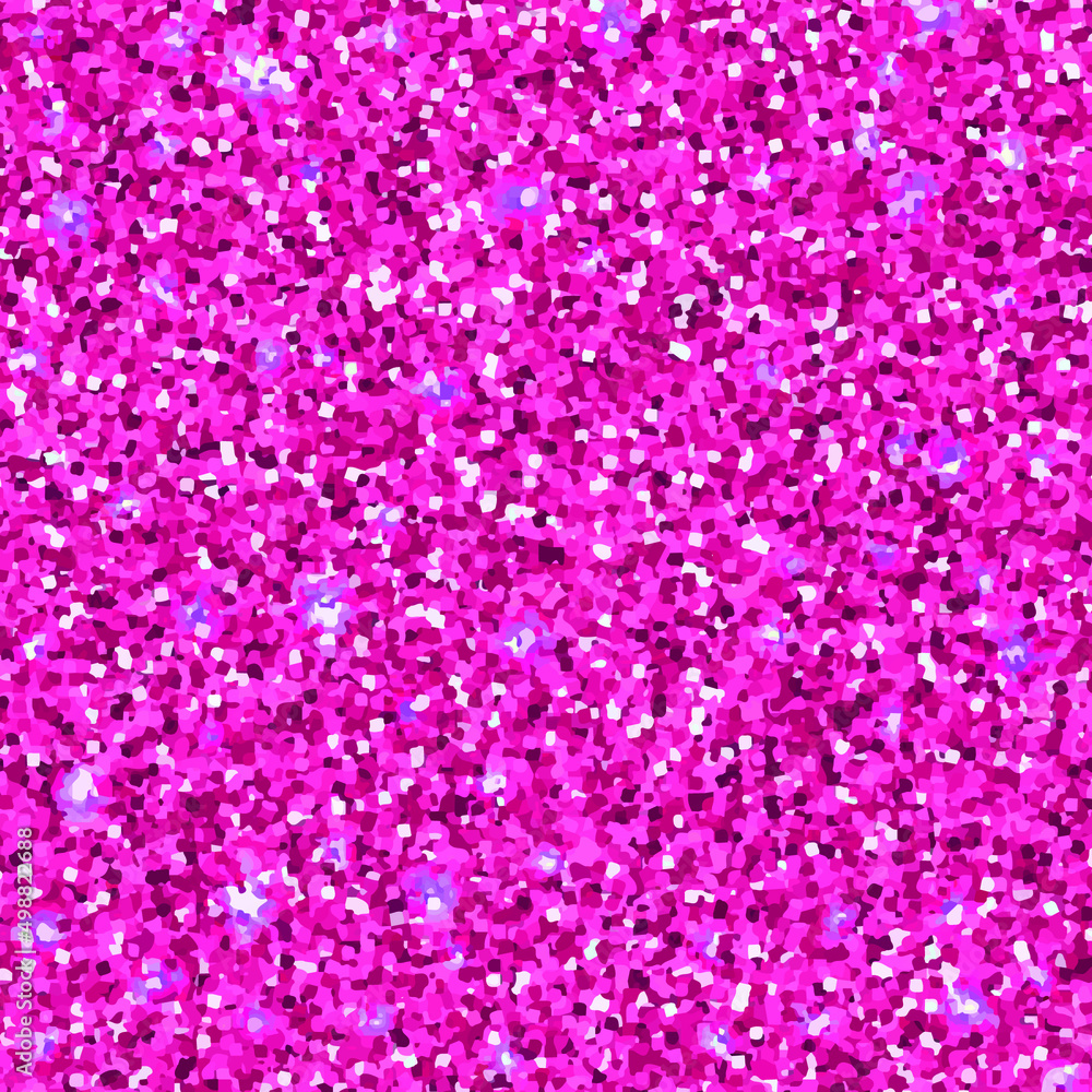 Pink glitter background texture banner. Pink glittery festive background.   Rose confetti seamless pattern for your design. Sparkle red confetti decoration for premium design. Vector