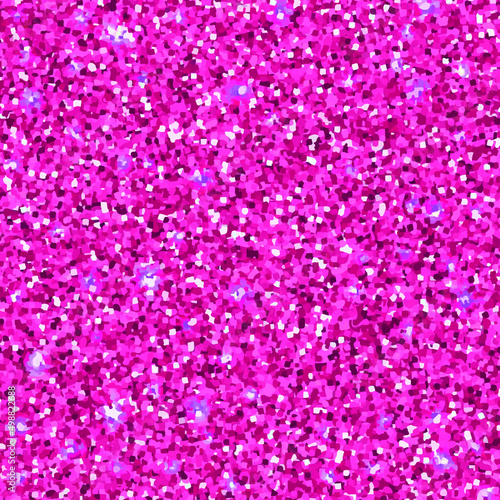 Pink glitter background texture banner. Pink glittery festive background. Rose confetti seamless pattern for your design. Sparkle red confetti decoration for premium design. Vector