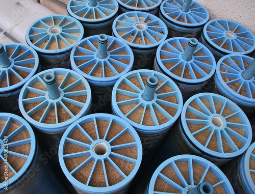 Fotografía Scaled reverse osmosis desalination membranes