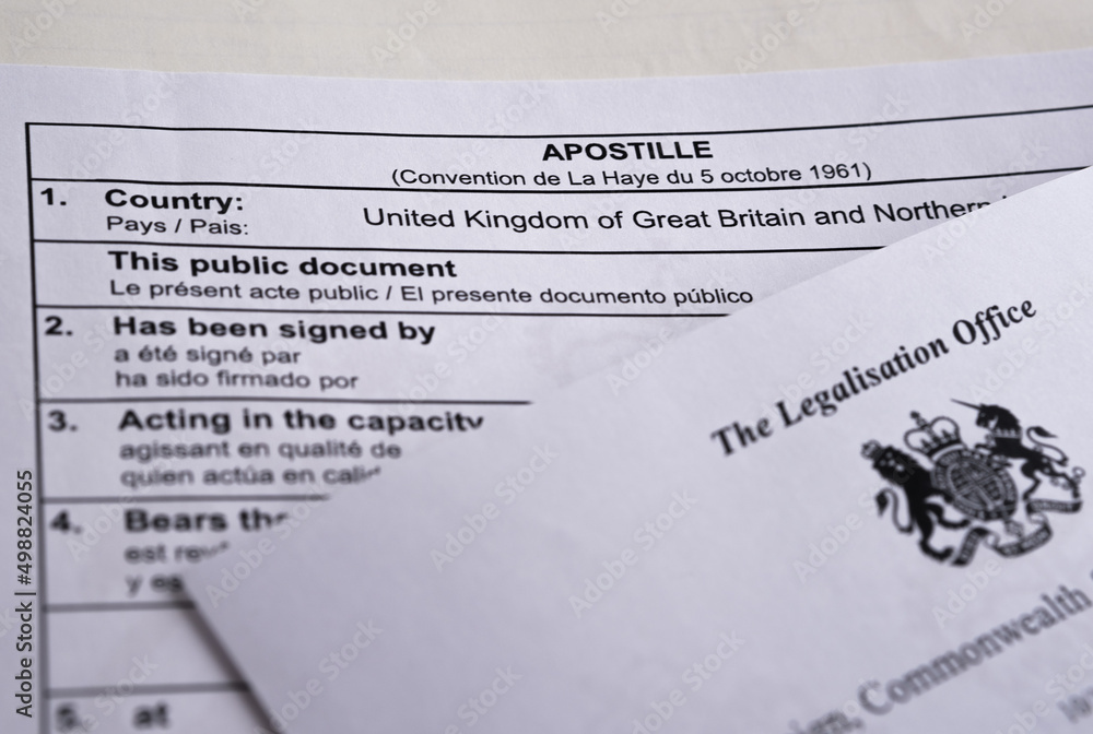 Authentic apostille document from The UK Legalisation Office. Legalised