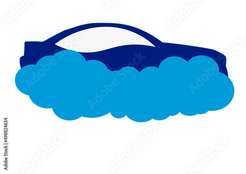 Blue carwash logo with blue bubble