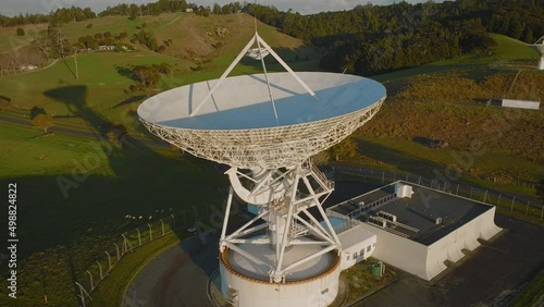 Aerial: Satellite station north of Auckland, New Zealand photo