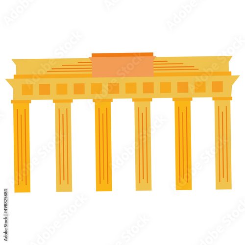 Isolated brandenburg gate landmark icon Vector