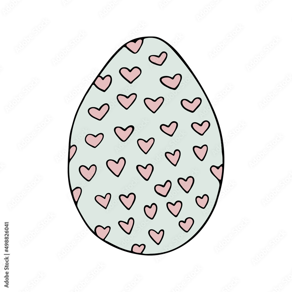 Hand drawn easter eggs with decoration. Doodle vector Hand drawn easter eggs with decoration. Doodle vector