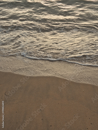 Close-up of the beach shore.