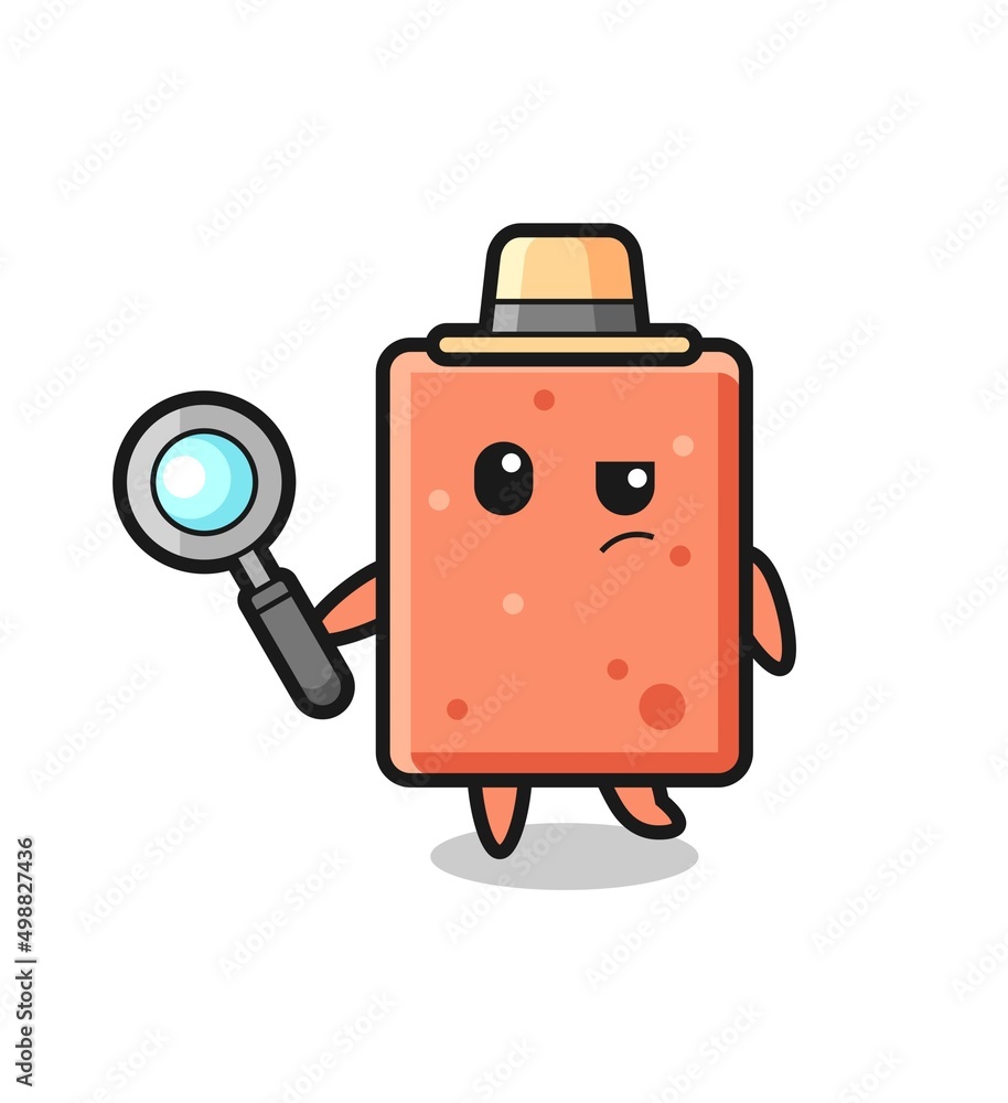 brick detective character is analyzing a case brick detective character is analyzing a case