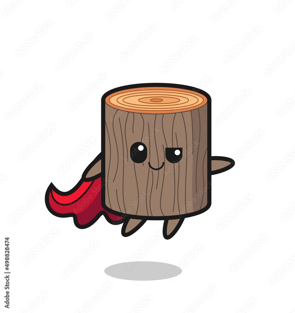 cute tree stump superhero character is flying cute tree stump superhero character is flying