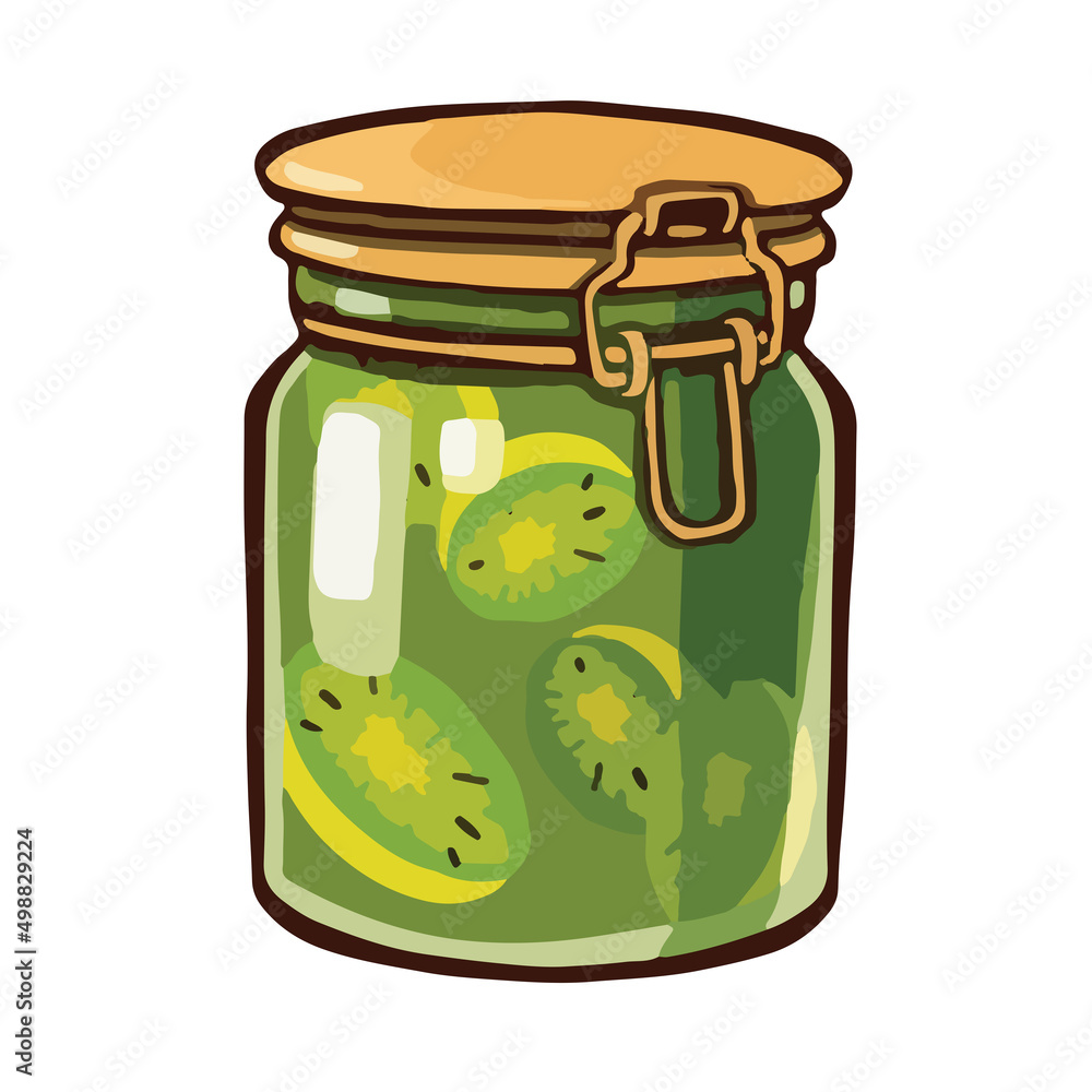 Green kiwi fruit preparation. vector illustration Cartoon style. Green kiwi fruit preparation. vector illustration Cartoon style.