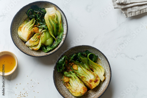 Braised bok choy cabbage