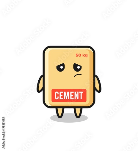 the lazy gesture of cement sack cartoon character