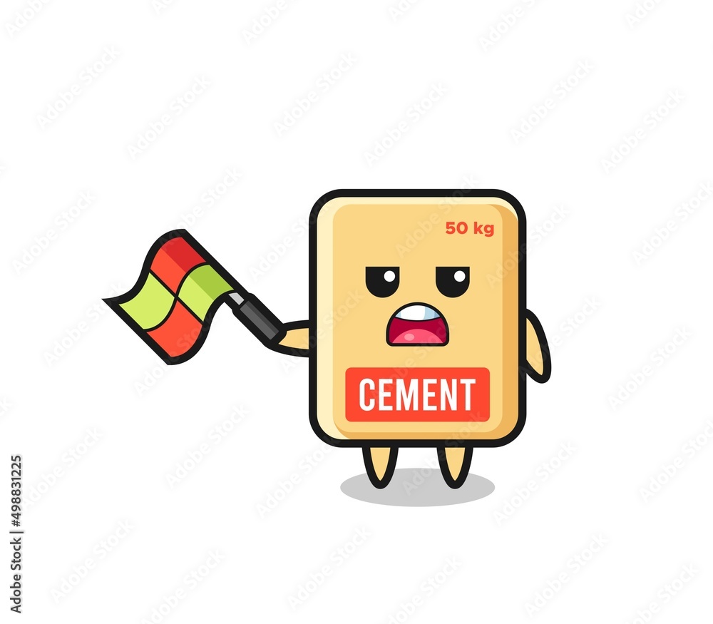 cement sack cartoon as the line judge hold the flag up at a 45 degree angle cement sack cartoon as the line judge hold the flag up at a 45 degree angle