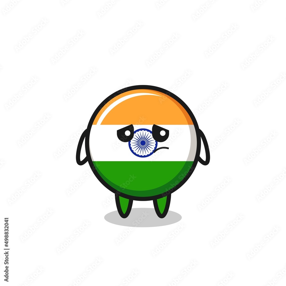 the lazy gesture of india flag cartoon character the lazy gesture of india flag cartoon character