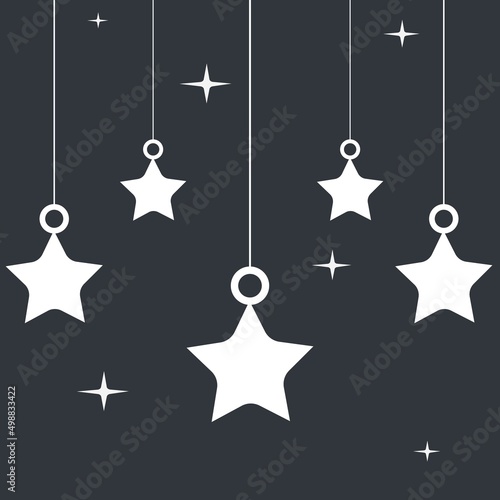 Twinkle little star on the sky background