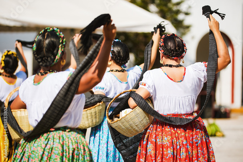 folk dance. Oaxacan traditional dance. Guelaguetza. typical dress, mexican traditions party. latin party.