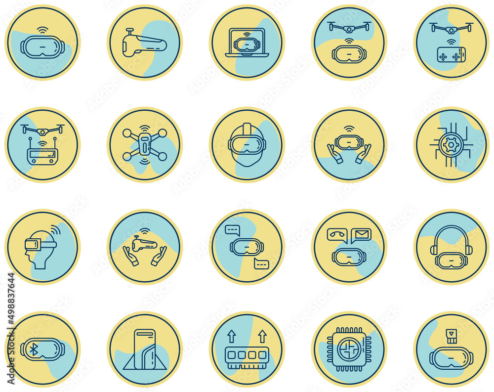 metaverse icon set metaverse icon set