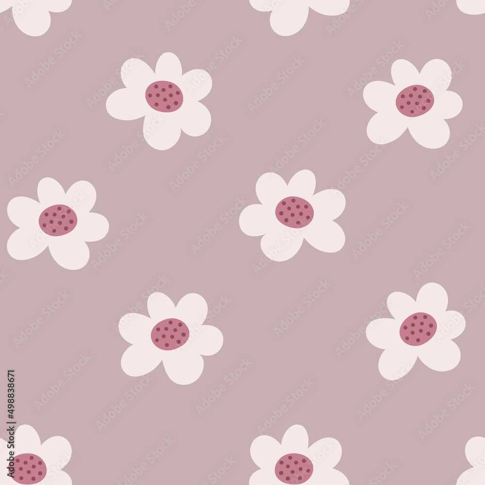 Flower pastel pink pattern 2