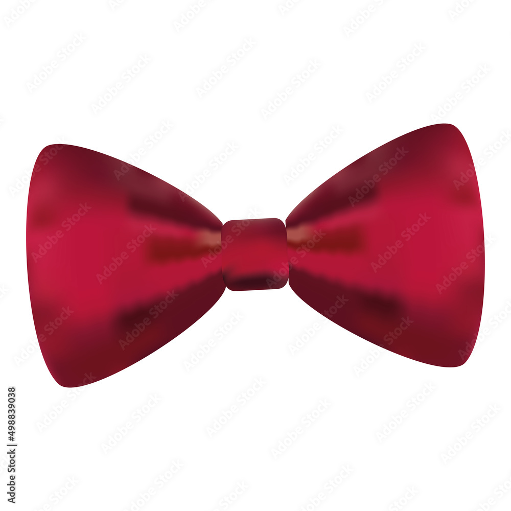 Isolated red bowtie icon hipster fashion Vector