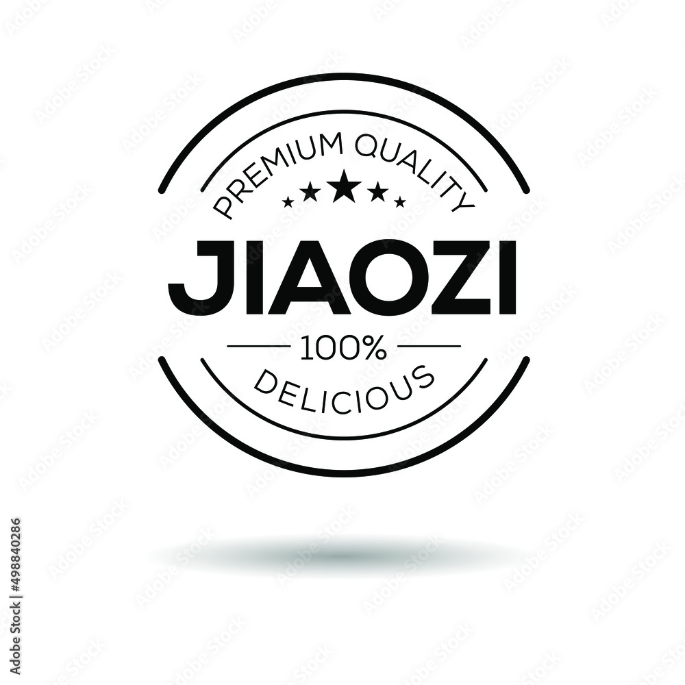 Creative (Jiaozi) logo, Jiaozi sticker, vector illustration.