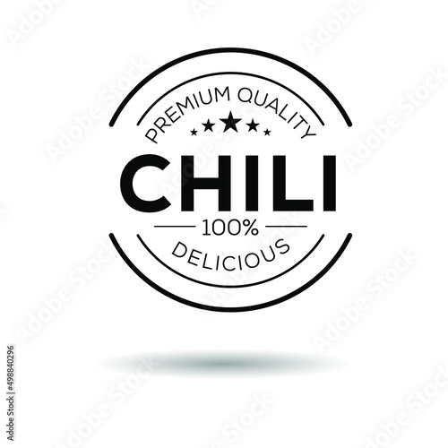 Creative (Chili) logo, Chili sticker, vector illustration.