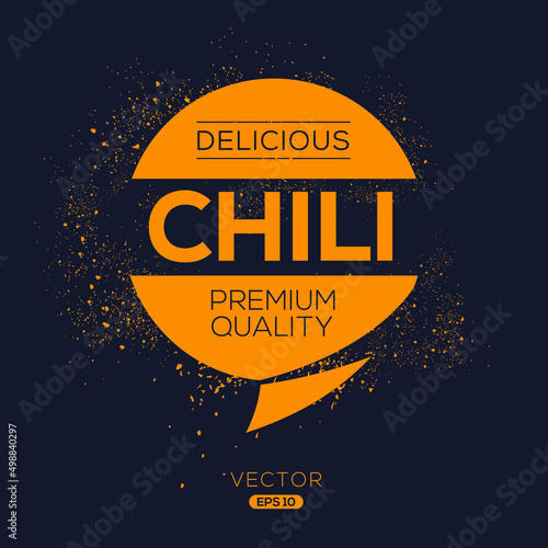 Creative (Chili) logo, Chili sticker, vector illustration.