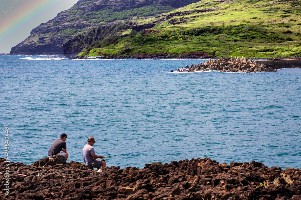 Fotografie Fishing, Kalapaki Bay