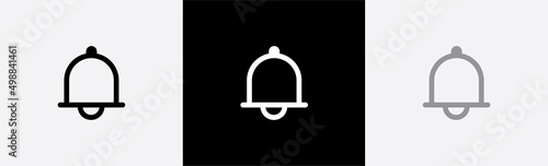 Notification bell icon. Incoming inbox message symbol, vector illustration
