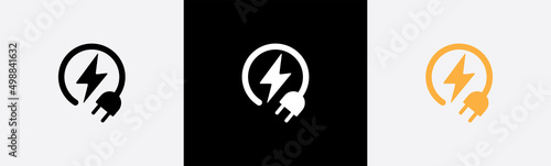 Photo Electrical power icon symbol sign, vector illustration